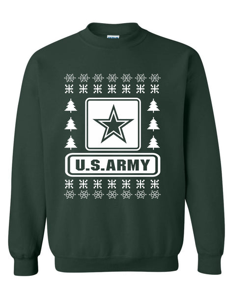 Adult Sweatshirt US Army Ugly Christmas USA Military Holiday Gift