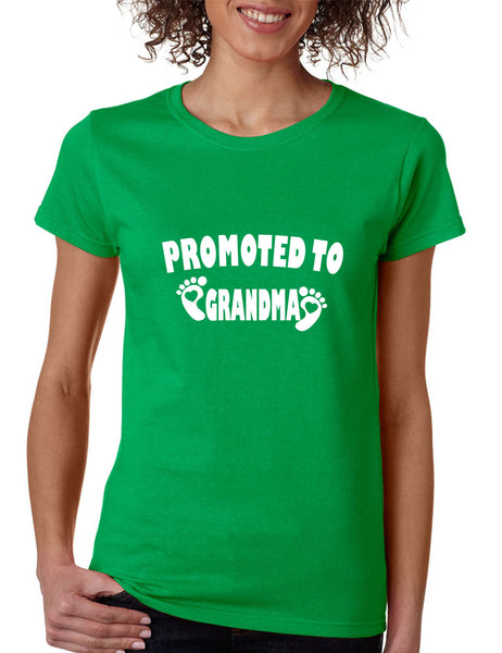 Women's T Shirt Promoted To Grandma New Born Announcement Gift
