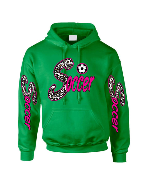 Soccer White Leopard women's Hoodies - ALLNTRENDSHOP - 3