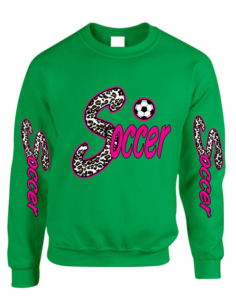 Soccer White Leopard women's sweatshirt - ALLNTRENDSHOP - 4
