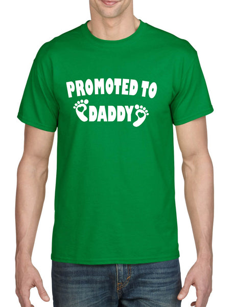 Men's T Shirt Promoted To Daddy To Be New Born Gift Announcement Tee