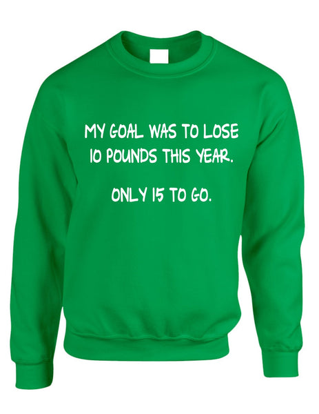 Adult Crewneck My Goal Was To Lose 10 Pounds This Year Funny - ALLNTRENDSHOP