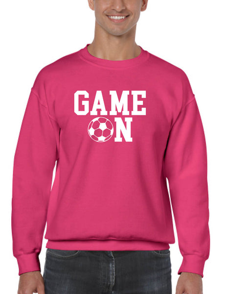 Adult Sweatshirt Game On Soccer Shirt Team Gift Love Sport Fans Top