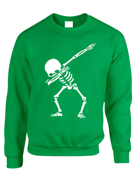 Adult Sweatshirt Dabbing Skeleton Top Hip Hop Dabbing Skull Shirt Dab