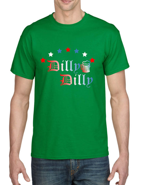 Men's T Shirt Dilly Dilly 4th Of July Trending Cheers Love USA Flag