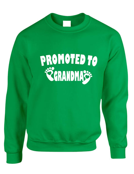 Adult Sweatshirt Promoted To Grandma New Baby Announcement Idea