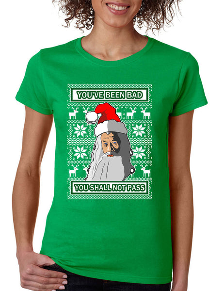 Women's T Shirt You Shall Not Pass Ugly Xmas Trendy Christmas Gift