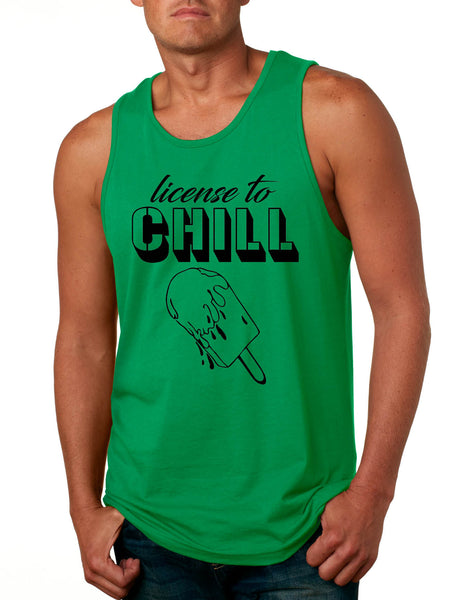Men's Tank Top License To Chill Summer Top Trendy Funny Vacation Tee