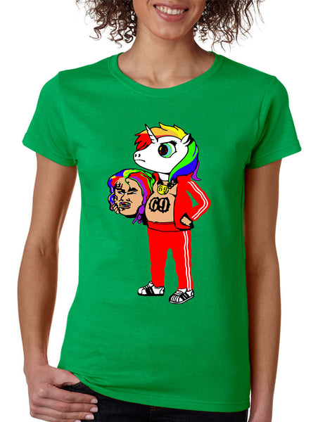 Women's T Shirt 6ix9ine Unicorn 69 Funny Shirt Trendy Hot Fans Gift