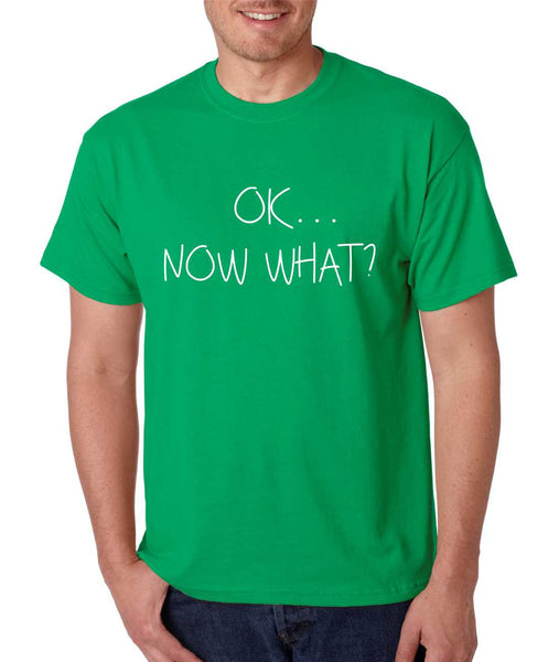 Men's T Shirt OK Now What? Funny Cool Stuff Humor T Shirt - ALLNTRENDSHOP - 5