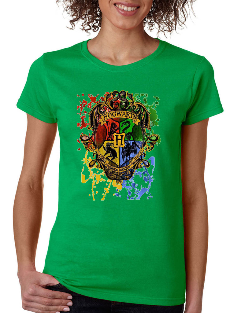 Women's T Shirt Hogwarts Splash Ugly Christmas Fans Gift Holiday Tee