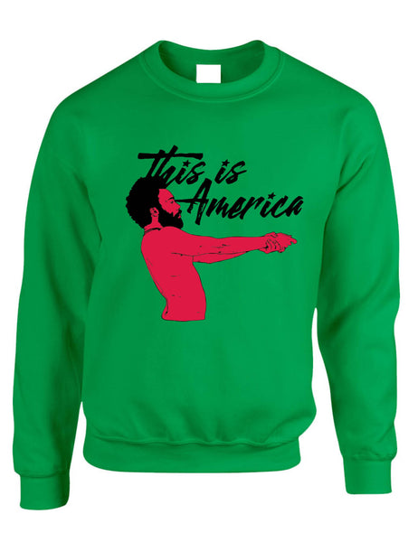 Adult Sweatshirt This Is America Trendy Gift Cool Popular Top