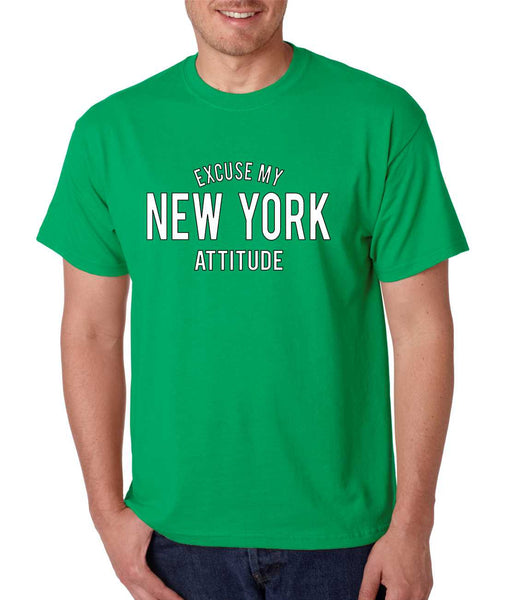 Men's T Shirt Excuse My New York Attitude Humor Funny T Shirt - ALLNTRENDSHOP - 3