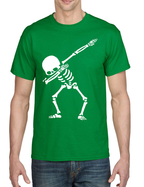 Men's T Shirt Dabbing Skeleton Tee Cool Hip Hop Dab Skull Shirt Gift