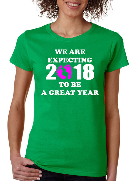 Women's T Shirt We Are Expecting Girl Maternity Reveal 2018 To Be