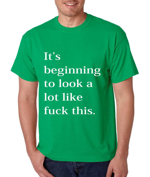 Men's T Shirt Beginning To Look A Lot Like F**k Cool Tee - ALLNTRENDSHOP - 2