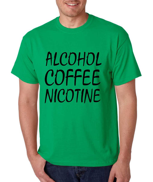 Men's T Shirt Alcohol Coffee Nicotine Cool Funny T Shirt - ALLNTRENDSHOP - 2