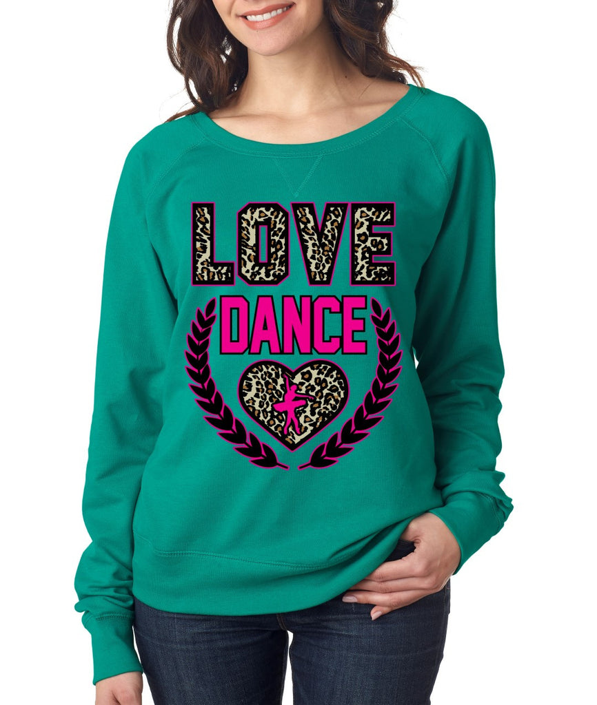 Love Dance Leopard Womens long sleeve Pullover - ALLNTRENDSHOP - 3