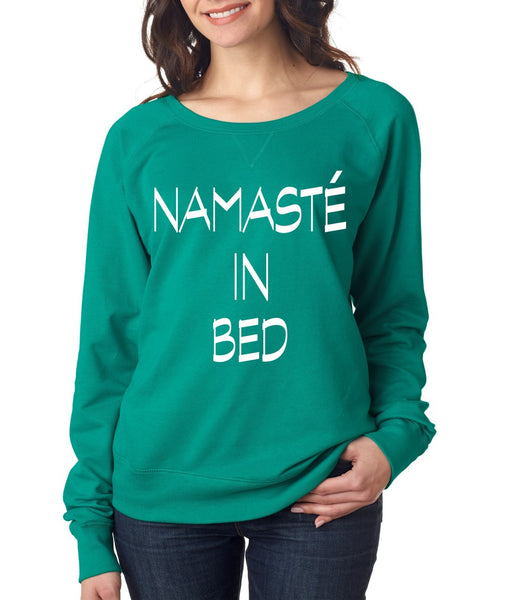 Namaste in bed women long sleeve pullover - ALLNTRENDSHOP - 3