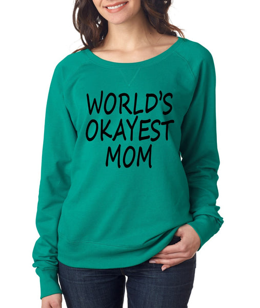 World's OKayest mom mothers day Women's Long Sleeve Shirt - ALLNTRENDSHOP - 2