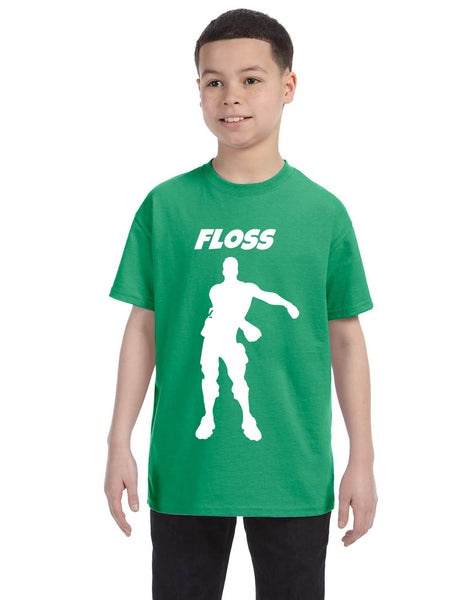 Kids Youth T Shirt Floss White Trendy Floss Dance Shirt Cute Gift