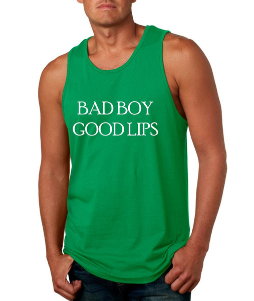 Men's Tank Top Bad Boy Good Lips Cool Funny Top - ALLNTRENDSHOP - 3
