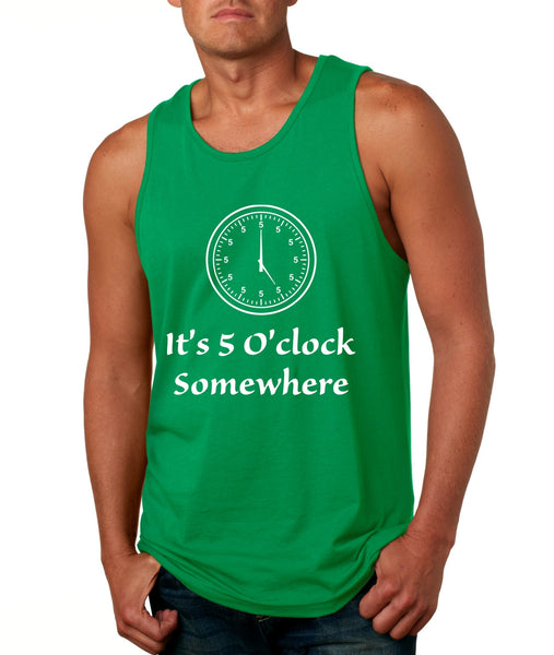 Men's Tank Top It's 5 O'clock Somewhere Party Drinking Beer Top - ALLNTRENDSHOP - 2