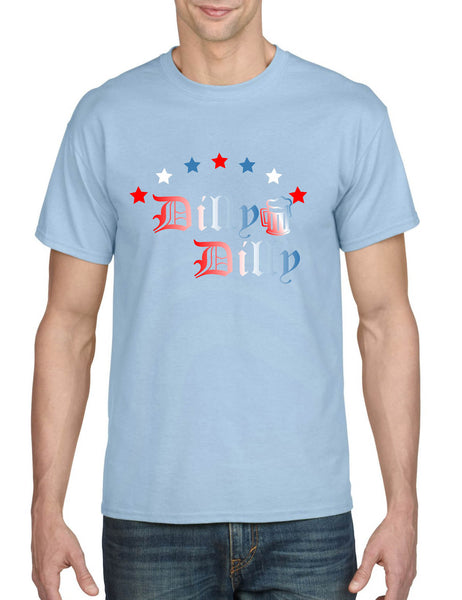 Men's T Shirt Dilly Dilly 4th Of July Trending Cheers Love USA Flag