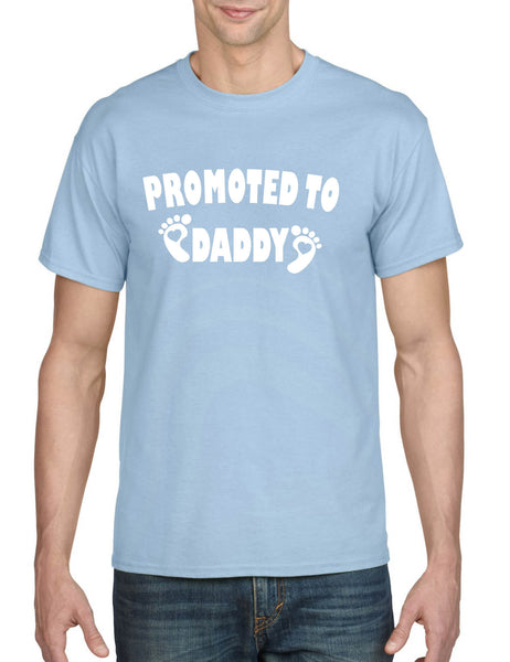 Men's T Shirt Promoted To Daddy To Be New Born Gift Announcement Tee