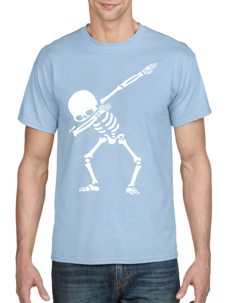 Men's T Shirt Dabbing Skeleton Tee Cool Hip Hop Dab Skull Shirt Gift