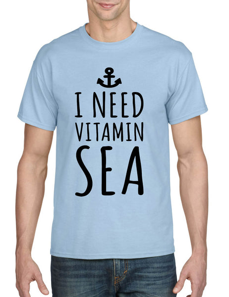 Men's T Shirt I Need Vitamin Sea Love Summer Vacation Beach Tee