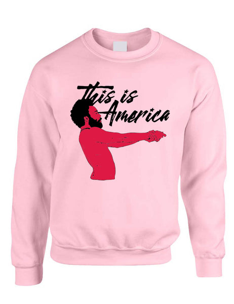 Adult Sweatshirt This Is America Trendy Gift Cool Popular Top