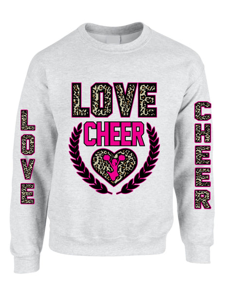 Love Cheer Leopard womens Sweatshirts - ALLNTRENDSHOP - 3
