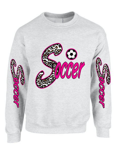 Soccer White Leopard women's sweatshirt - ALLNTRENDSHOP - 5