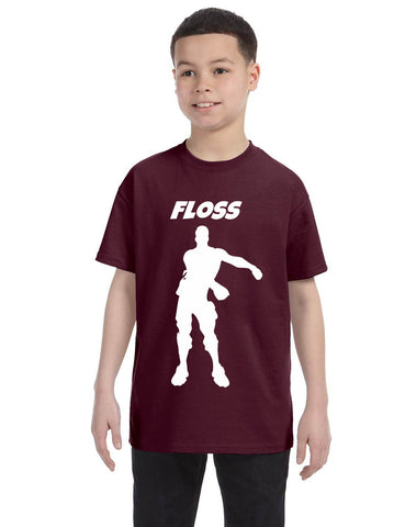 Kids Youth T Shirt Floss White Trendy Floss Dance Shirt Cute Gift
