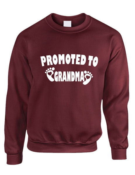 Adult Sweatshirt Promoted To Grandma New Baby Announcement Idea