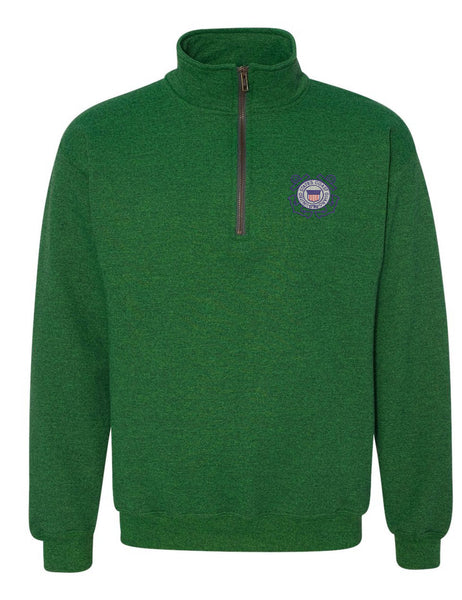 Adult Zip Collar Sweatshirt USCG Embroidered Coast Guard Top America
