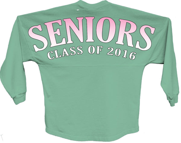 Seniors class of 2016 pink pom print J america shirt - ALLNTRENDSHOP - 3
