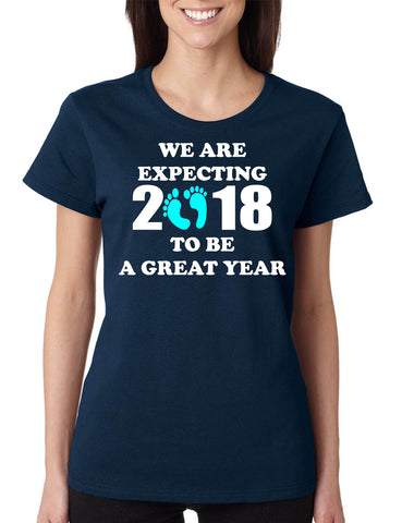 Women's T Shirt We Are Expecting Boy Maternity Reveal 2018 To Be