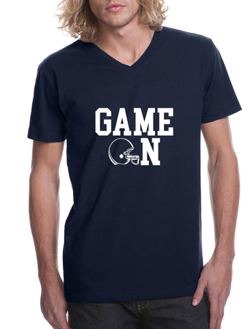 Men's V Shirt Game On Football Shirt Love Sport Player Gift Fans Tee
