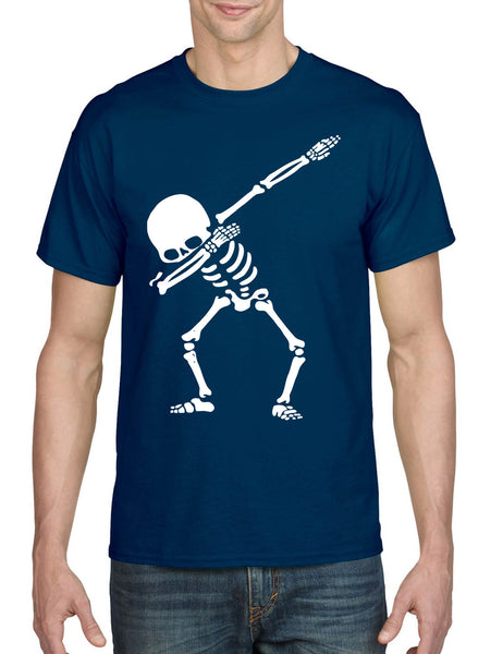 Men's T Shirt Dabbing Skeleton Tee Cool Hip Hop Dab Skull Shirt Gift