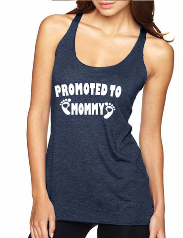 Women's Tank Top Promoted To Mommy To Be Baby Maternity Reveal