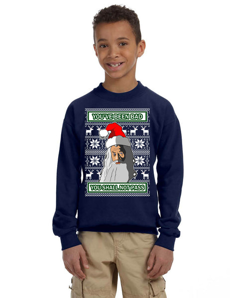 Kids Youth Sweatshirt You Shall Not Pass Ugly Christmas Top Xmas Gift
