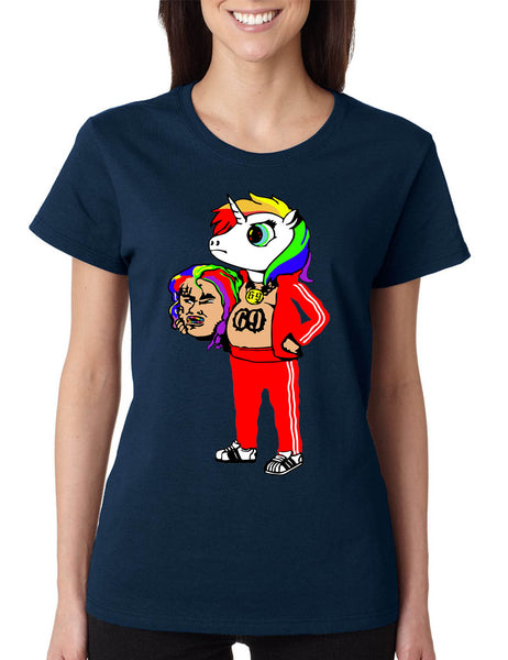 Women's T Shirt 6ix9ine Unicorn 69 Funny Shirt Trendy Hot Fans Gift