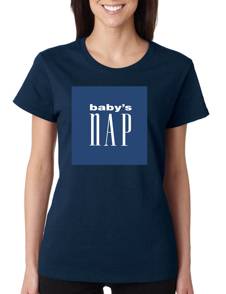 Women's T Shirt Baby's Nap Cute Pregnancy Tee Funny Mother Shirt
