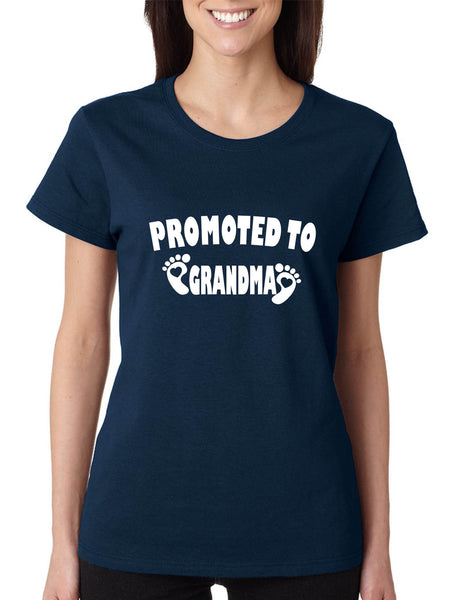 Women's T Shirt Promoted To Grandma New Born Announcement Gift