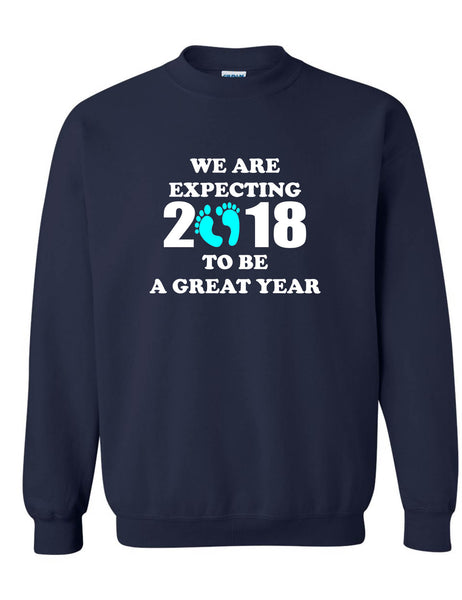 Adult Sweatshirt We Are Expecting Boy Pregnancy Reveal 2018 To Be