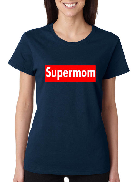 Women's T Shirt Super Mom Graphic Mothers Day Gift Best Mommy Tee