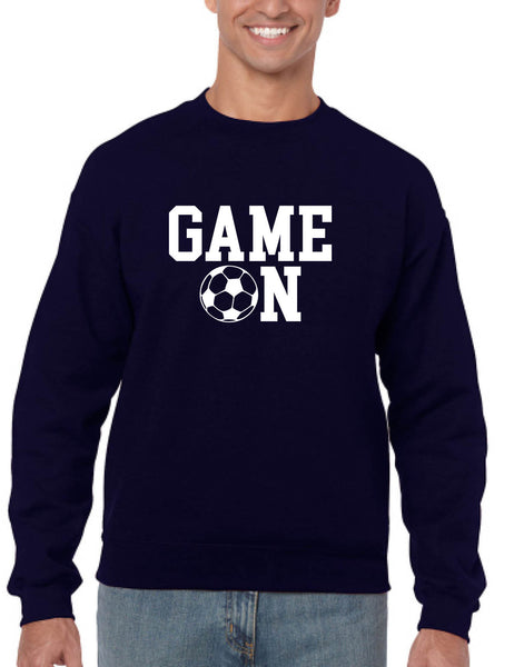 Adult Sweatshirt Game On Soccer Shirt Team Gift Love Sport Fans Top