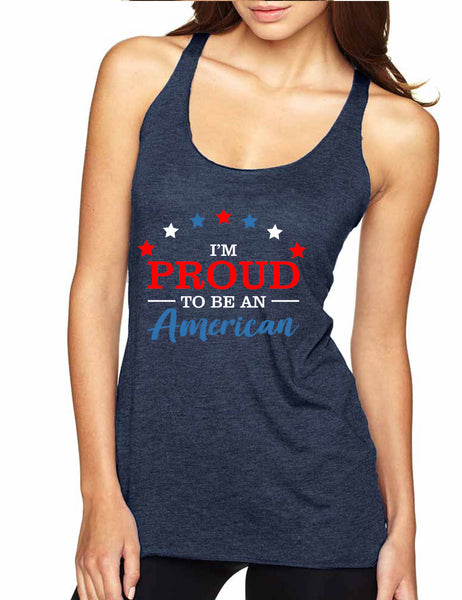 Women's Tank Top Proud To Be An American Trending 4th Of July Top